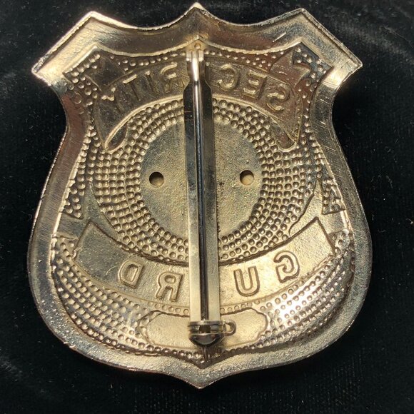 Vintage Metal Security Guard Badge - Picture 3 of 3